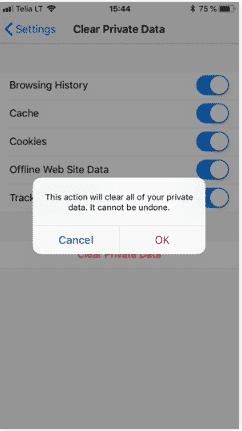 hướng dẫn xóa cache trên Firefox trên thiết bị iOS