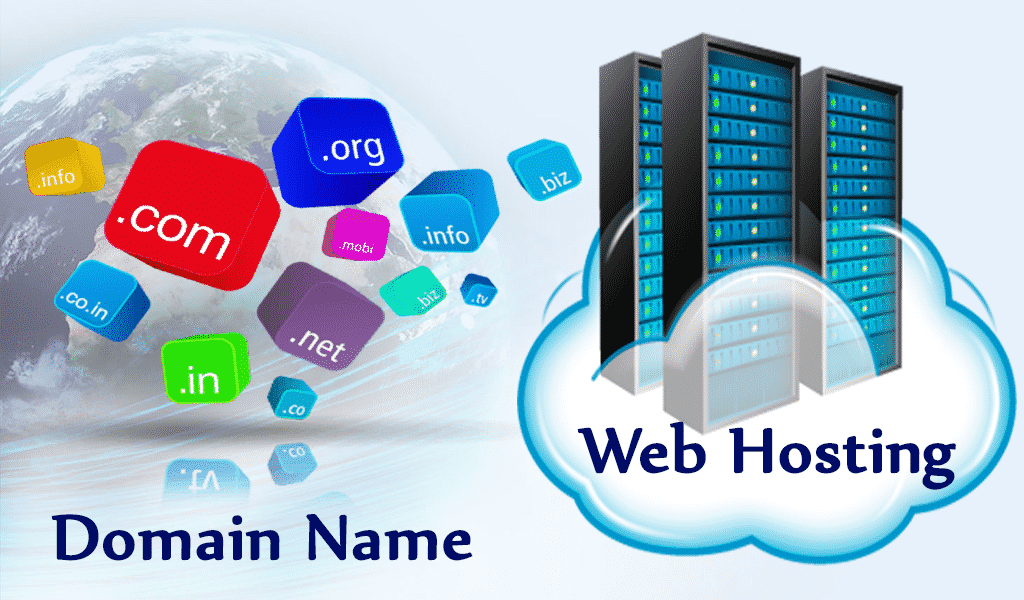 sự liên kết giữa domain name và web hosting