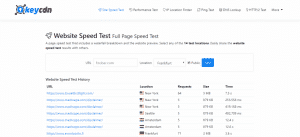 công cụ KeyCDN Website Speed Test